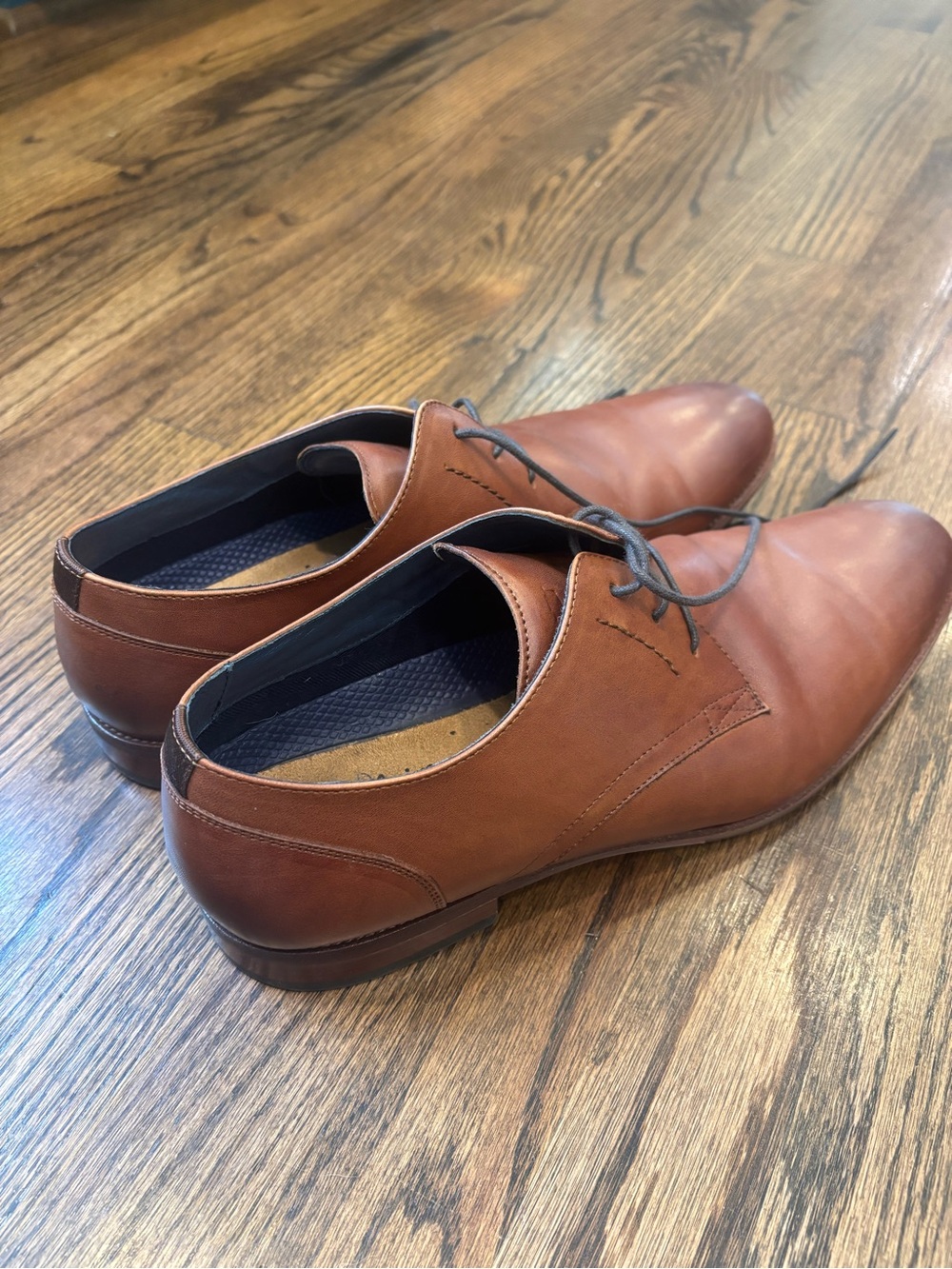 Florsheim Tan Leather Derby Lace-Up Shoes